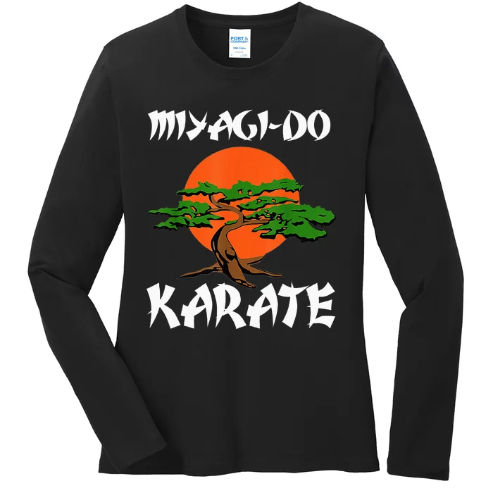 Vintage New Miyagido Karate Cool Bonsai Tree Ladies Long Sleeve Shirt