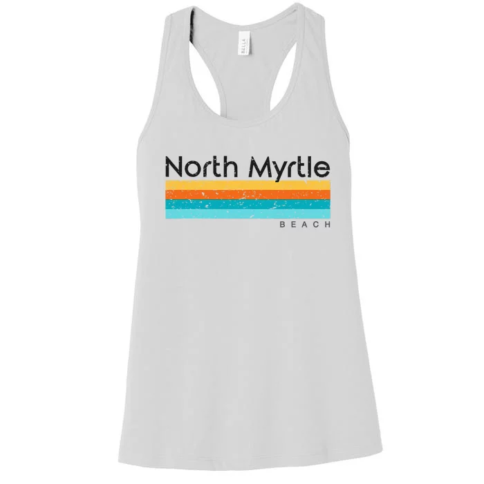 Vintage North Myrtle Beach Sc South Carolina Retro Design Women's Racerback Tank