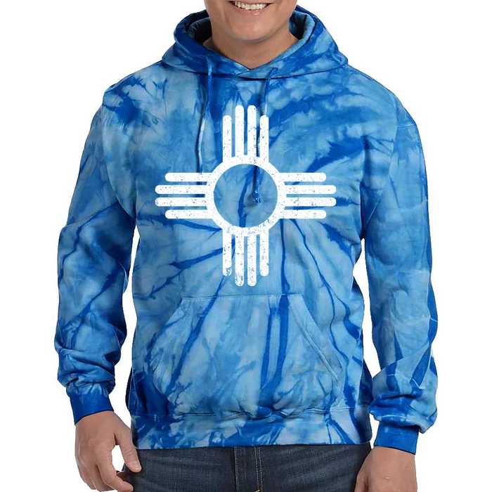 Vintage New Mexico Flag Symbol Tie Dye Hoodie