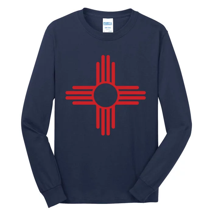 Vintage New Mexico Flag Zia Sun Retro Distressed Tall Long Sleeve T-Shirt