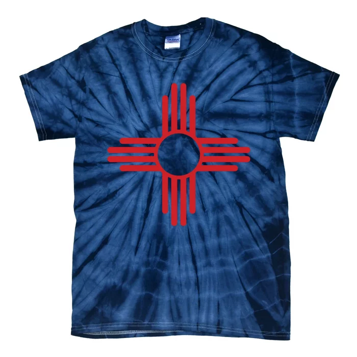 Vintage New Mexico Flag Zia Sun Retro Distressed Tie-Dye T-Shirt