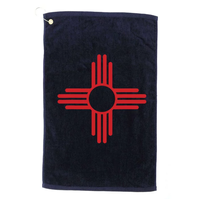 Vintage New Mexico Flag Zia Sun Retro Distressed Platinum Collection Golf Towel