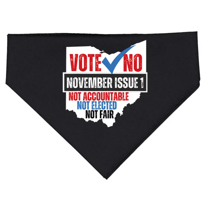 Votee No November Issue 1 Not Accountable Not Elected Not Fair USA-Made Doggie Bandana