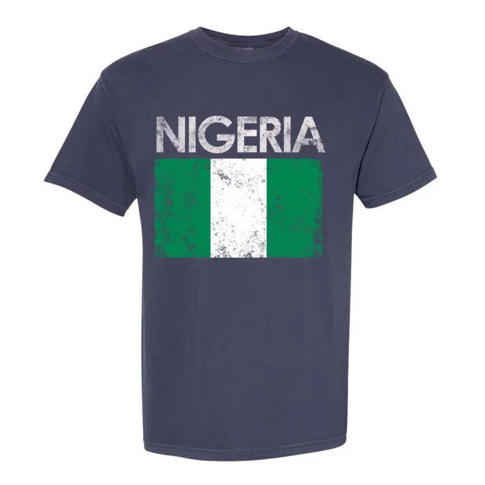 Vintage Nigeria Nigerian Flag Pride Gift Garment-Dyed Heavyweight T-Shirt