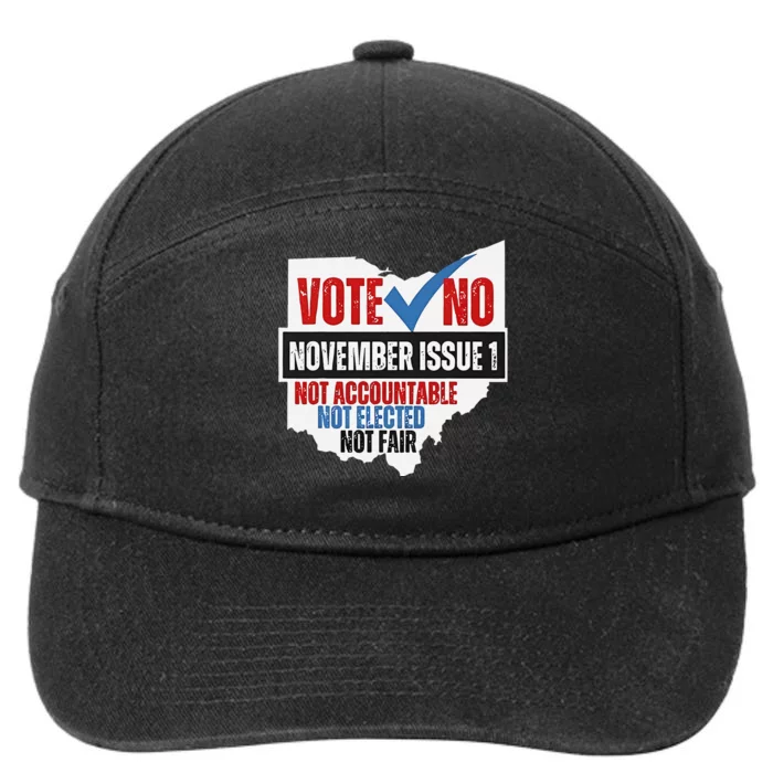 Vote No November Issue 1 Not Accountable 7-Panel Snapback Hat