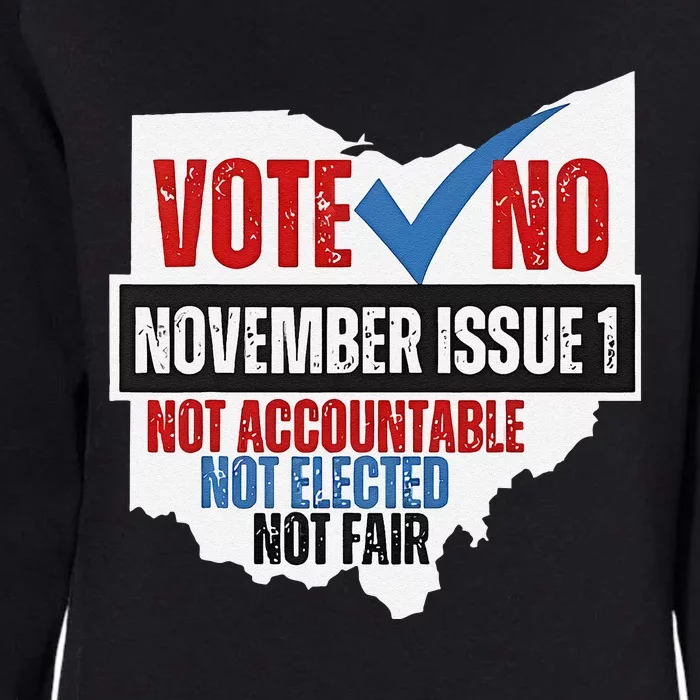 Vote No November Issue 1 Not Accountable Womens California Wash Sweatshirt