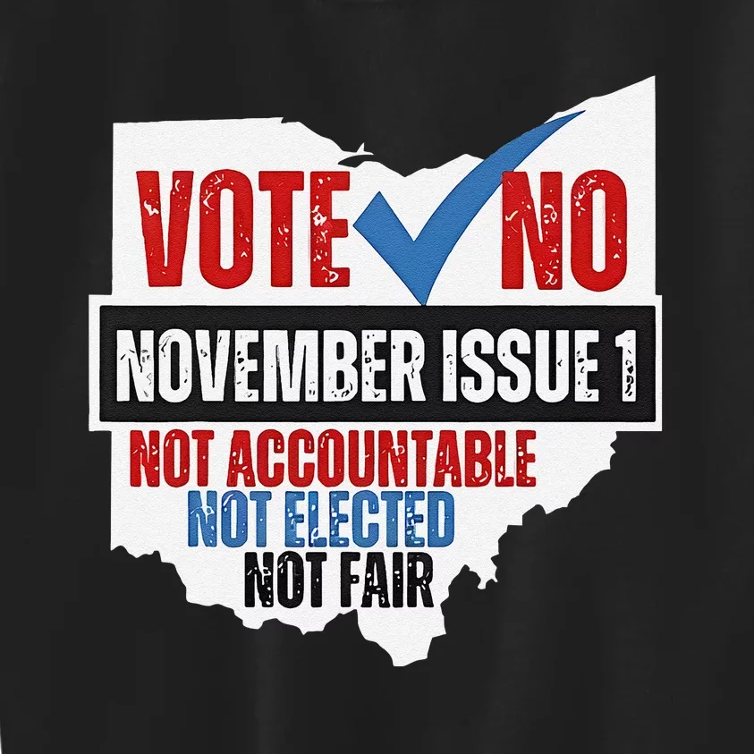 Vote No November Issue 1 Not Accountable Kids Sweatshirt