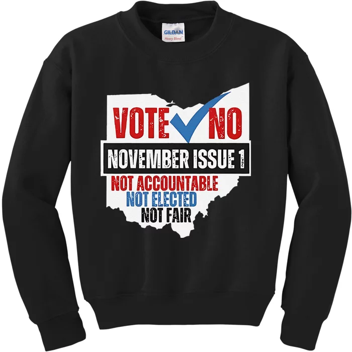 Vote No November Issue 1 Not Accountable Kids Sweatshirt