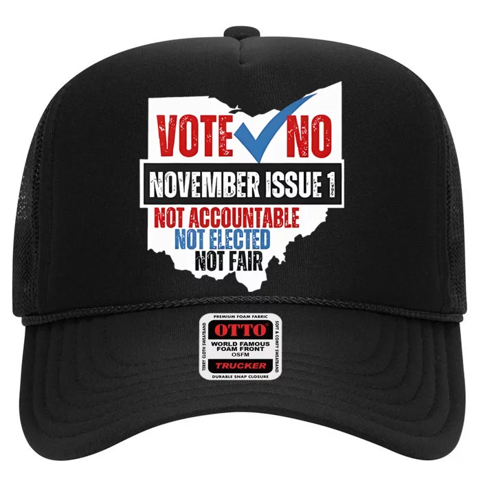 Vote No November Issue 1 Not Accountable High Crown Mesh Trucker Hat