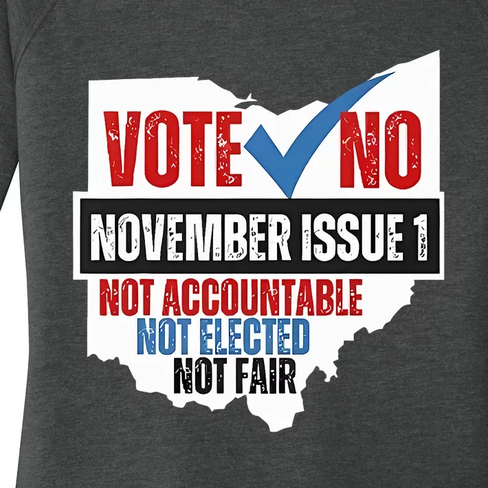 Vote No November Issue 1 Not Accountable Women's Perfect Tri Tunic Long Sleeve Shirt