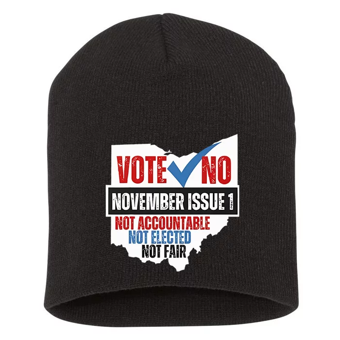 Vote No November Issue 1 Not Accountable Short Acrylic Beanie