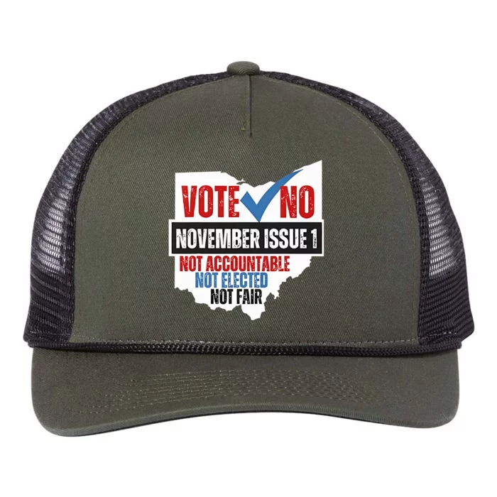 Vote No November Issue 1 Not Accountable Retro Rope Trucker Hat Cap