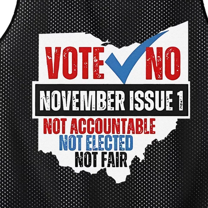 Vote No November Issue 1 Not Accountable Mesh Reversible Basketball Jersey Tank