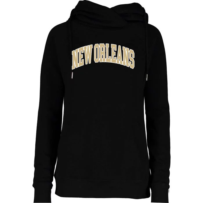 Vintage New Orleans Womens Funnel Neck Pullover Hood