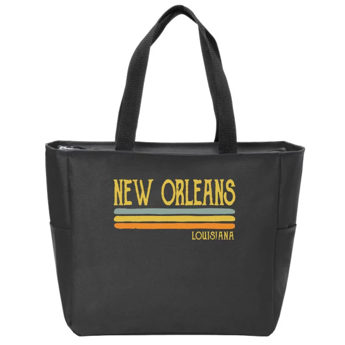 Vintage New Orleans Louisiana La Love Gift Souvenir Zip Tote Bag