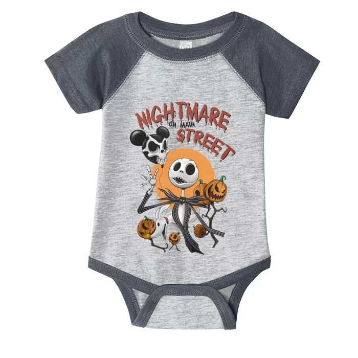 Vintage Nightmare On Main Street Halloween Infant Baby Jersey Bodysuit