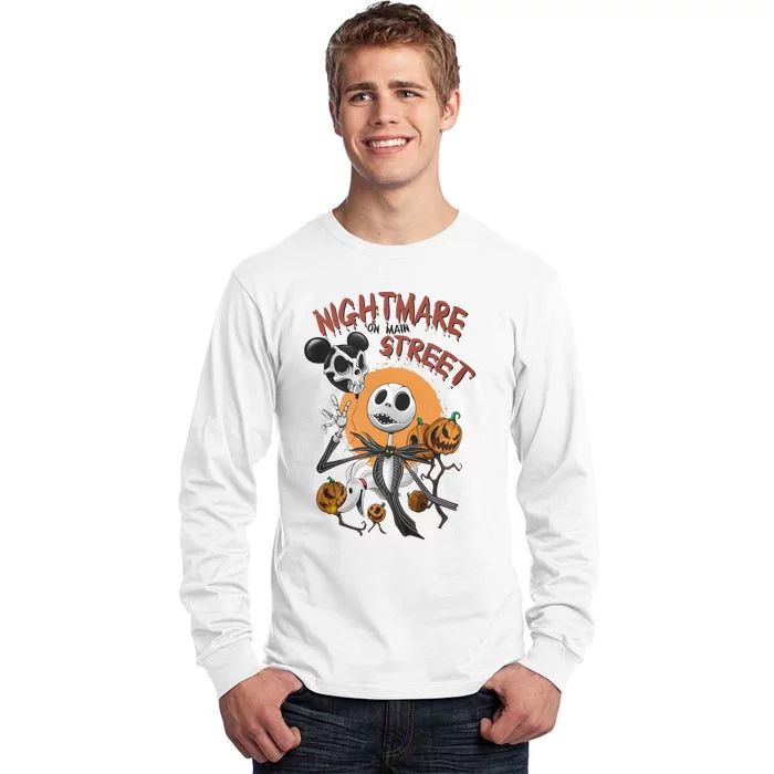 Vintage Nightmare On Main Street Halloween Tall Long Sleeve T-Shirt