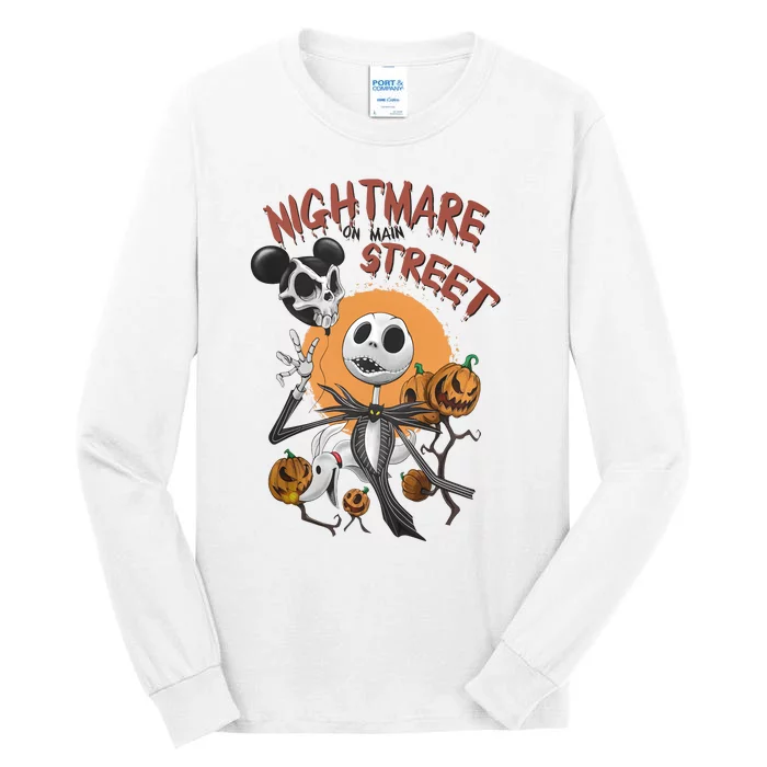 Vintage Nightmare On Main Street Halloween Tall Long Sleeve T-Shirt