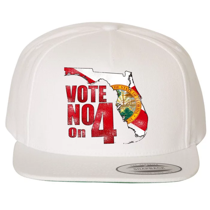 Vote No On 4 Wool Snapback Cap