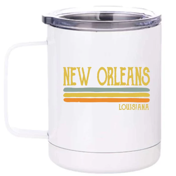 Vintage New Orleans Louisiana La Love Gift Souvenir Front & Back 12oz Stainless Steel Tumbler Cup