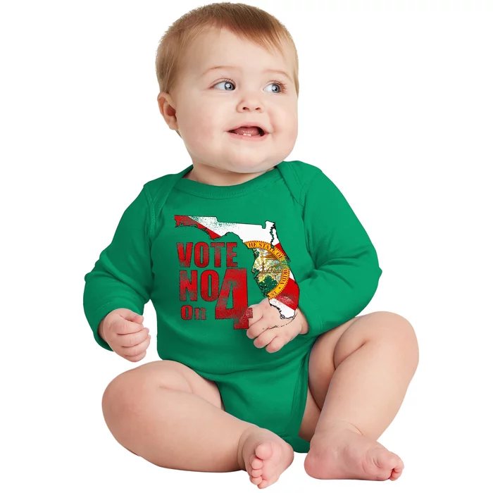 Vote No On 4 Baby Long Sleeve Bodysuit