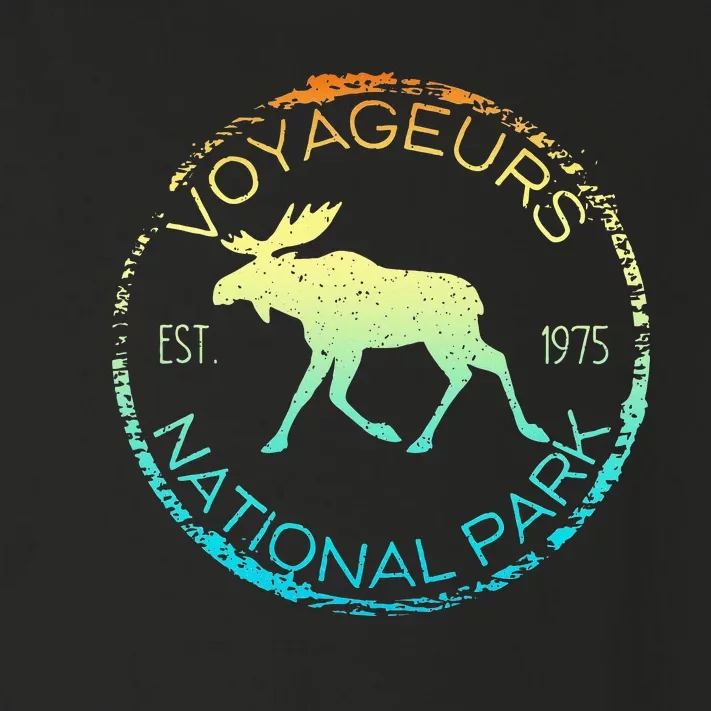 Voyageurs National Park Minnesota Retro Moose Hiker Souvenir Toddler Long Sleeve Shirt