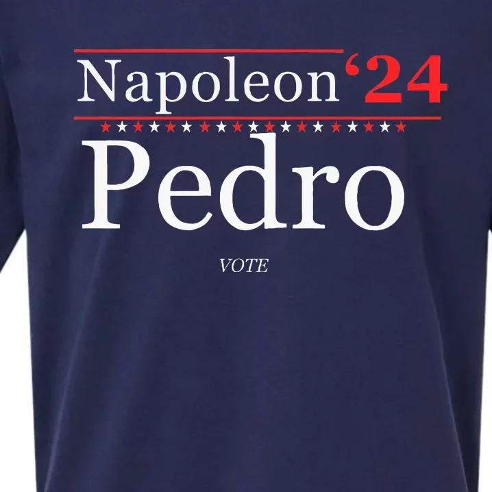 Vote Napoleon Pedro 2024 Funny Election Campaign Humor Sueded Cloud Jersey T-Shirt