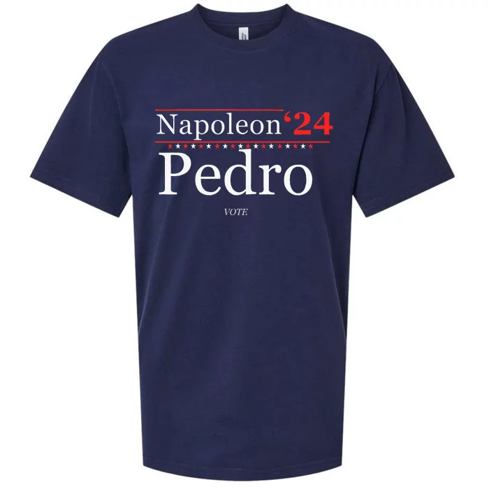 Vote Napoleon Pedro 2024 Funny Election Campaign Humor Sueded Cloud Jersey T-Shirt