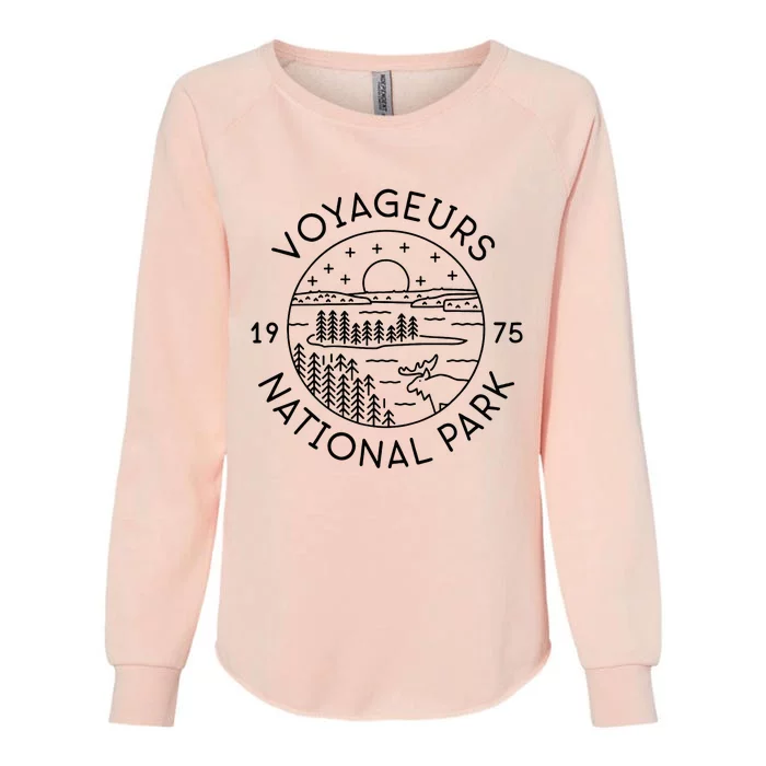 Voyageurs National Park 1975 Minnesota Womens California Wash Sweatshirt