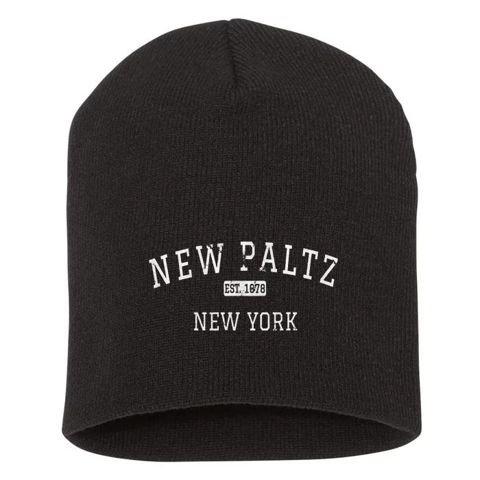 Vintage New Paltz New York NY Souvenir Gift Short Acrylic Beanie