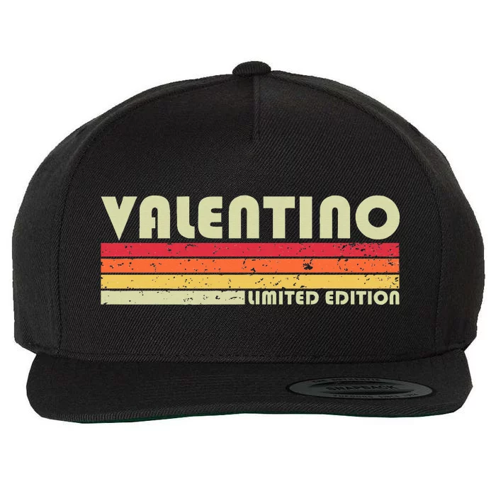 Valentino Name Personalized Funny Retro Vintage Birthday Wool Snapback Cap