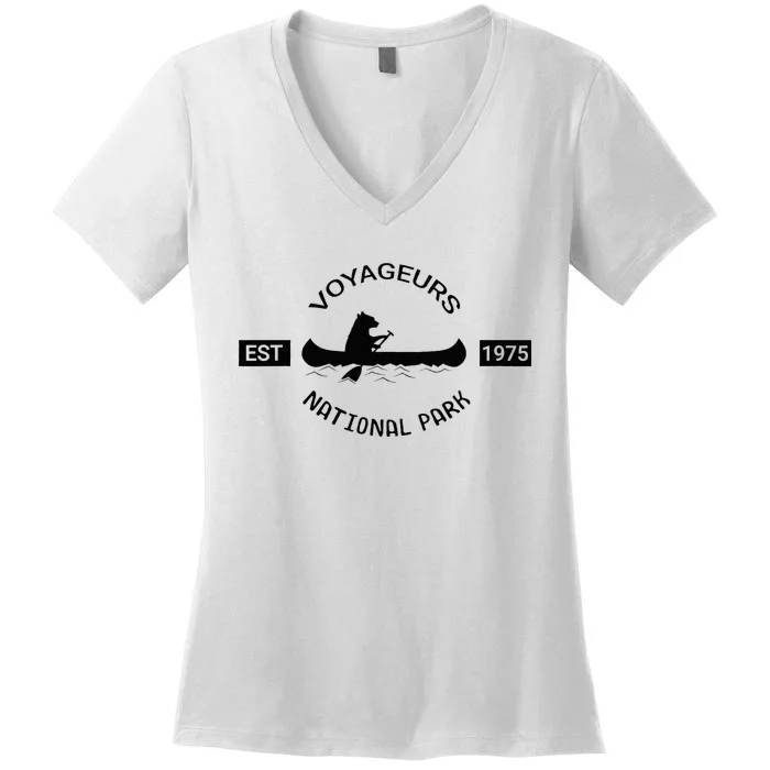 Voyageurs National Park Minnesota National Parks Women's V-Neck T-Shirt