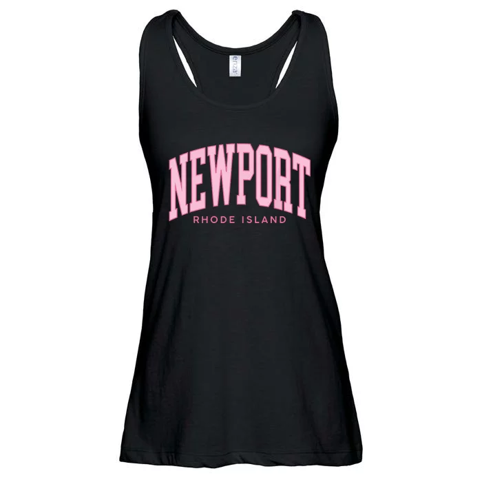 Vintage Newport Rhode Island Retro Prepp Girl Ladies Essential Flowy Tank