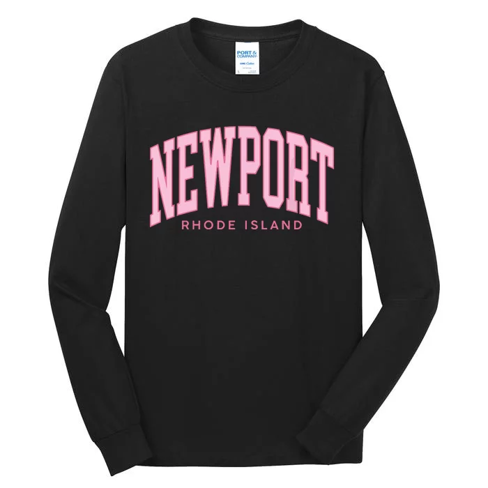 Vintage Newport Rhode Island Retro Prepp Girl Tall Long Sleeve T-Shirt