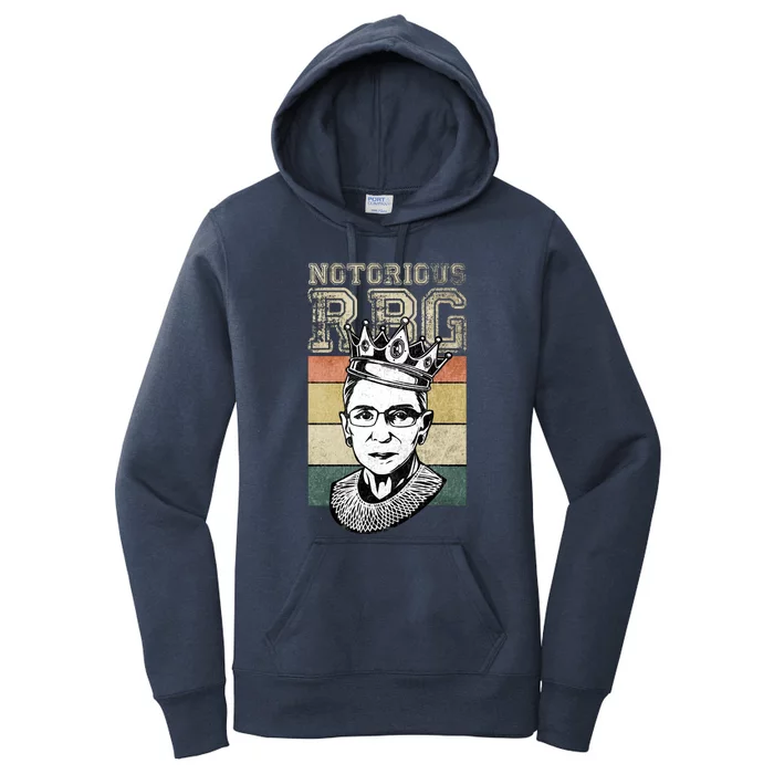 Vintage Notorious Ready To Dissent Pro Choice RBG Women's Pullover Hoodie