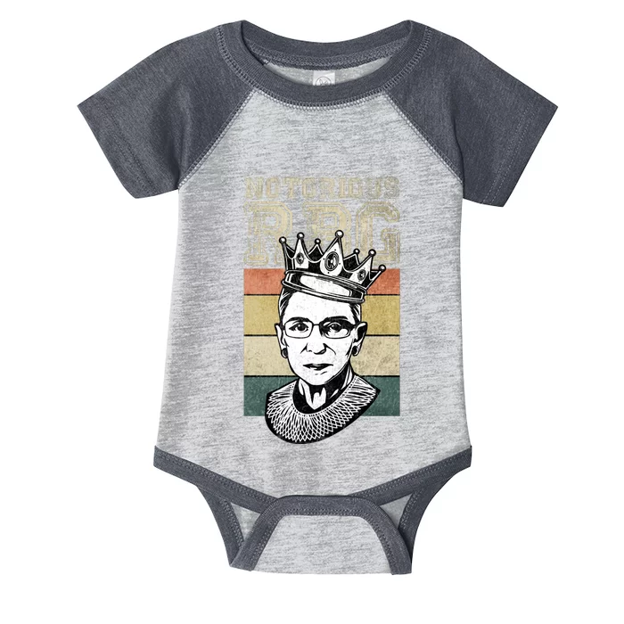 Vintage Notorious Ready To Dissent Pro Choice RBG Infant Baby Jersey Bodysuit