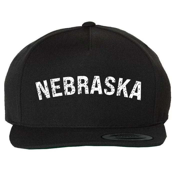 Vintage Nebraska Red Retro Wool Snapback Cap