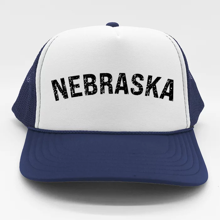 Vintage Nebraska Red Retro Trucker Hat