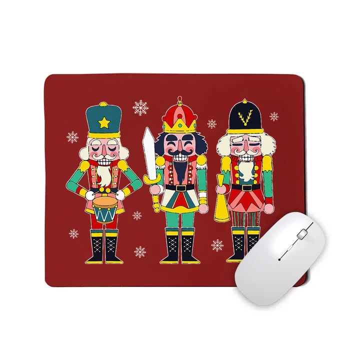 Vintage Nutcracker Squad Christmas 2024 Xmas Matching Women Mousepad