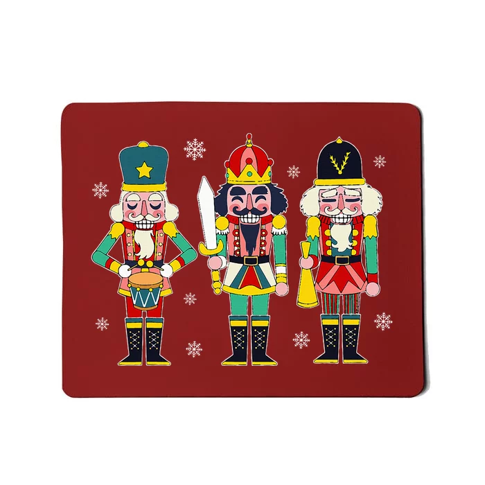 Vintage Nutcracker Squad Christmas 2024 Xmas Matching Women Mousepad