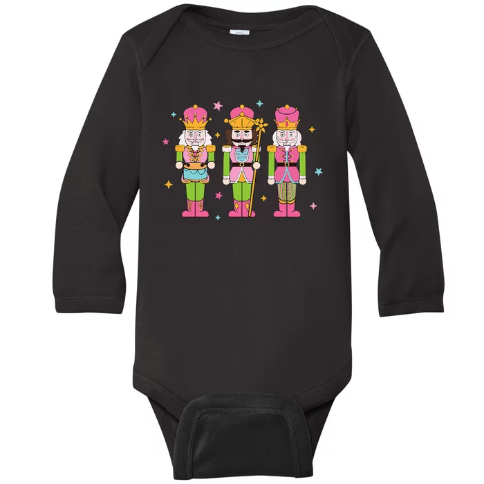 Vintage Nutcracker Squad Christmas Baby Long Sleeve Bodysuit