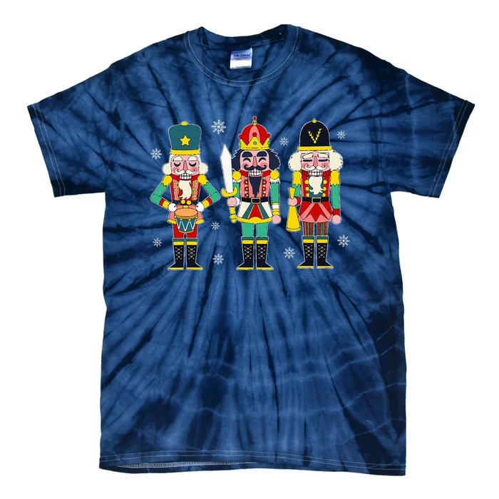 Vintage Nutcracker Squad Christmas 2024 Xmas Matching Tie-Dye T-Shirt