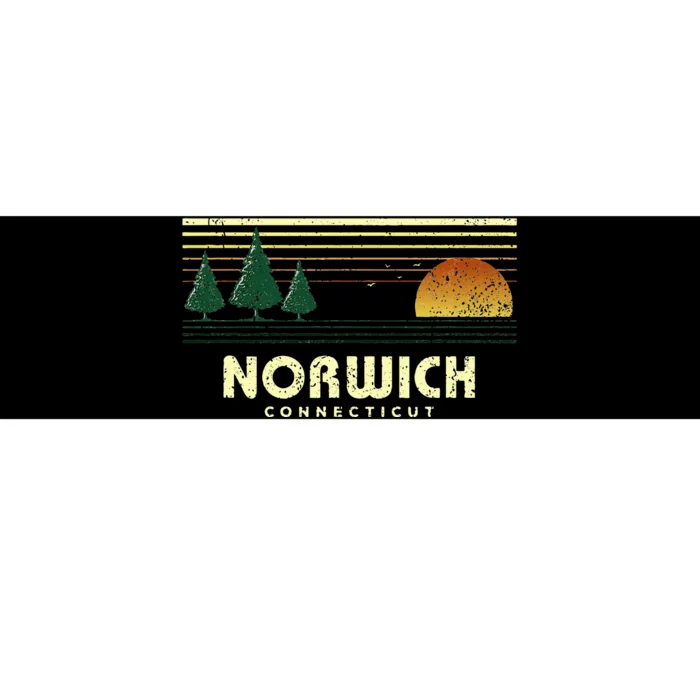 Vintage Norwich Sunset Connecticut Souvenir Bumper Sticker