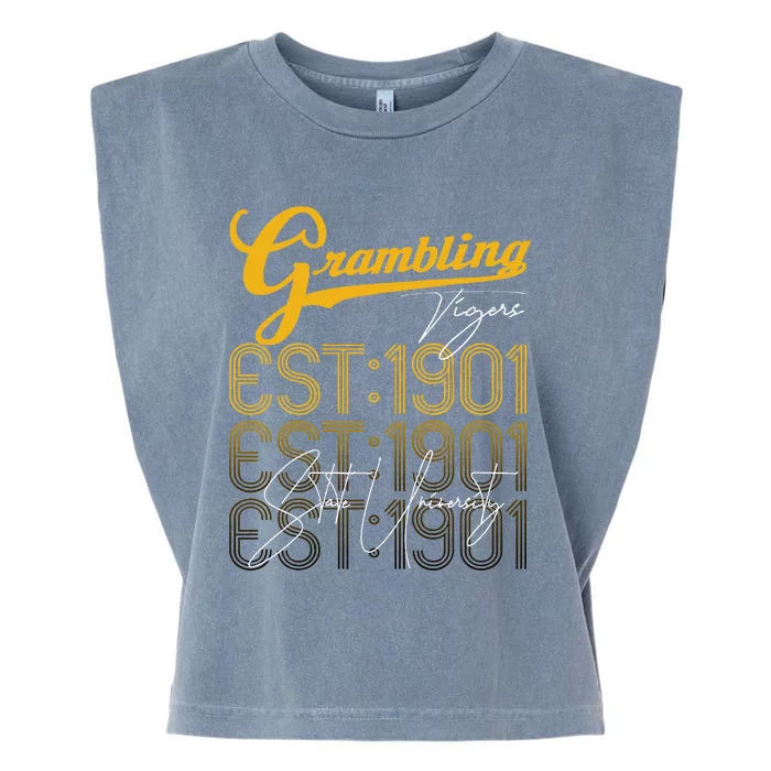 Vintagegrambling Ny State Retro Personalized Birthday Garment-Dyed Women's Muscle Tee