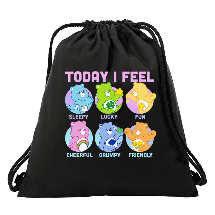 Vintage Neon Today I Feel Emotions Box Ups Drawstring Bag