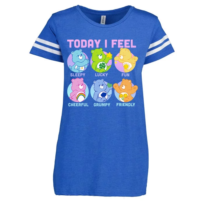 Vintage Neon Today I Feel Emotions Box Ups Enza Ladies Jersey Football T-Shirt