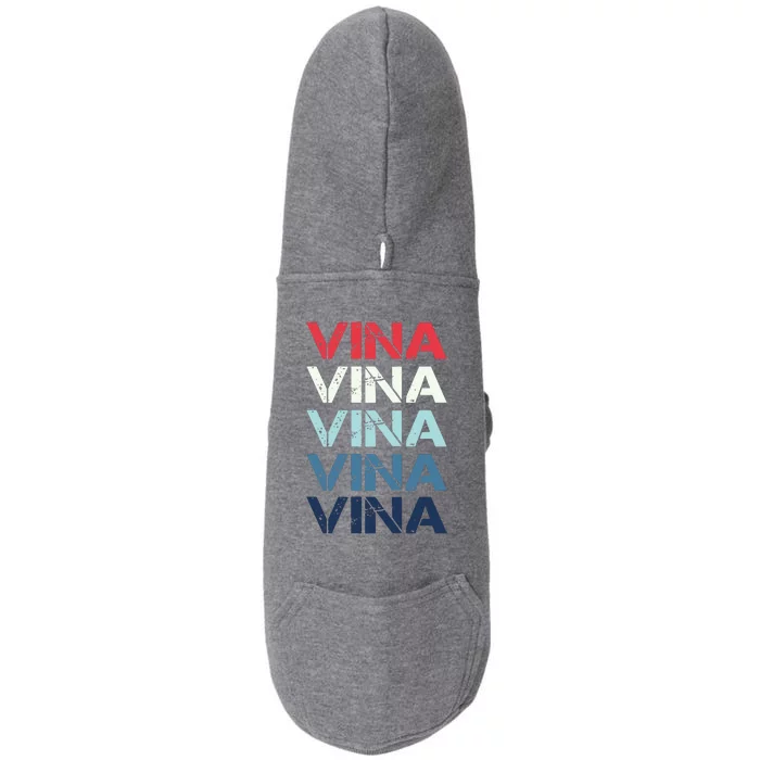 Vina Name T Shirt Vina Classic Vintage Doggie 3-End Fleece Hoodie