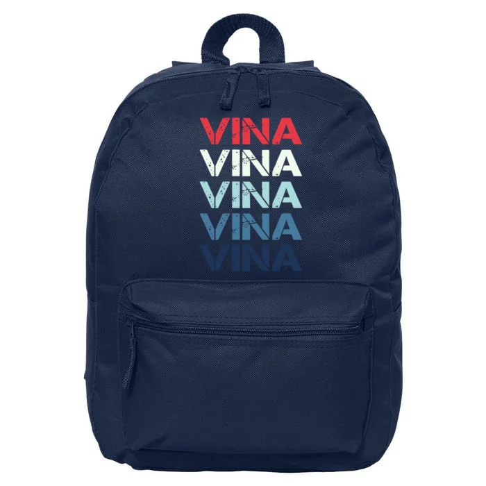 Vina Name T Shirt Vina Classic Vintage 16 in Basic Backpack