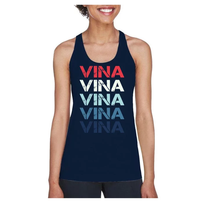 Vina Name T Shirt Vina Classic Vintage Women's Racerback Tank