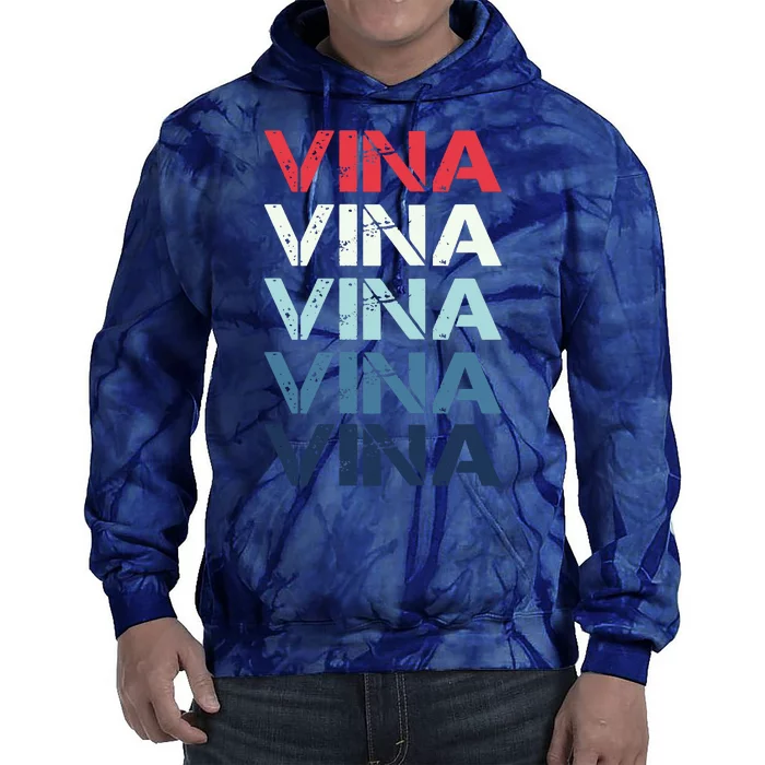 Vina Name T Shirt Vina Classic Vintage Tie Dye Hoodie